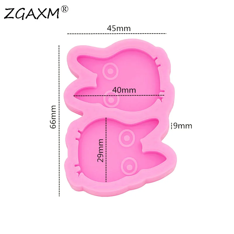 LM 106-DIY błyszczące Totoro silikonowe formy kreskówkowe ciasto masy cukrowej czekolady silikonowe formy kolczyki kawaii glina polimerowa żywica