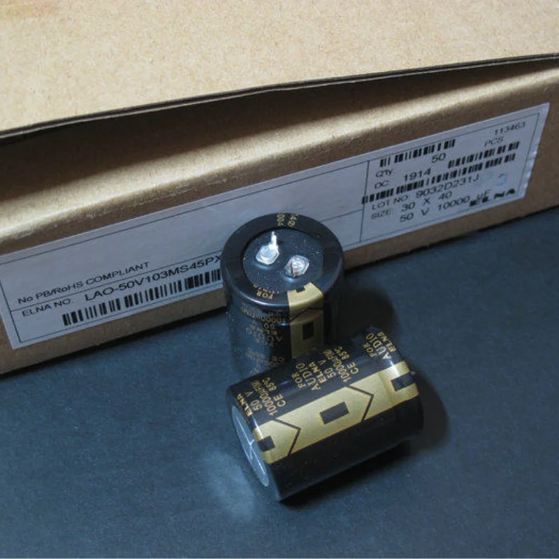 10-1PCS Original New 50V10000UF 30x40mm ELNA LAO 10000UF 50V FOR AUDIO audio electrolytic capacitor 30*40MM