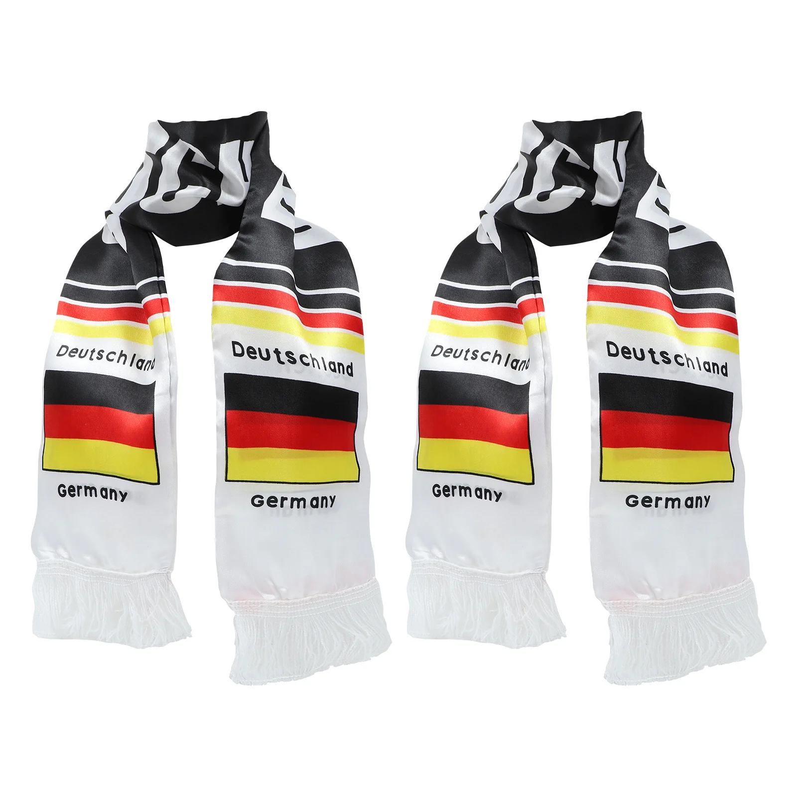 

2Pcs Knit Scarf High Quality Satin Scarf for Football Match Celebration Sports Enthusiasts Festive Atmosphere Gear
