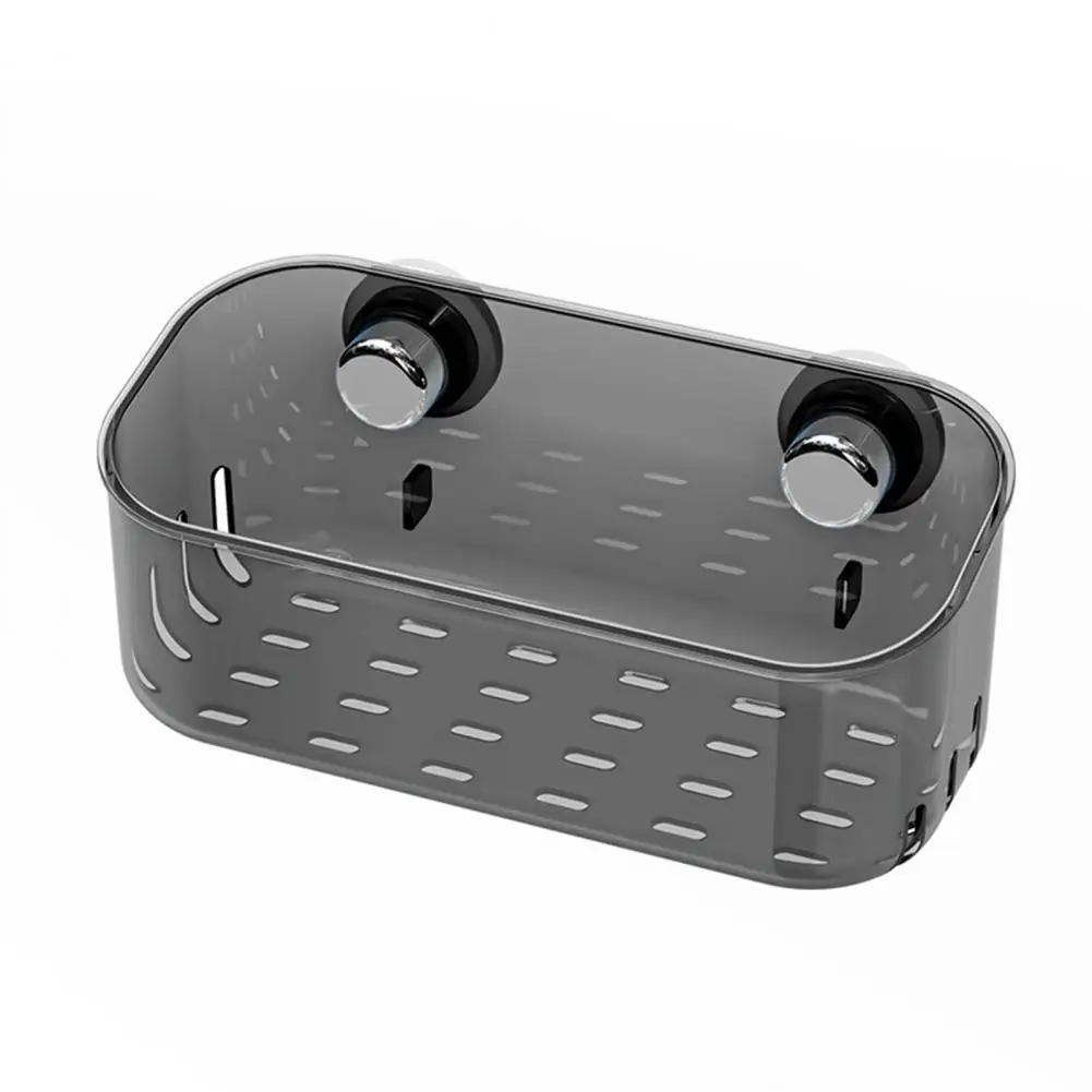 Drain Basket Organizer View Sink Caddy Kitchen Sink Caddy Organizer with Strong Load-bearing Suction Cup Capacity for Easy
