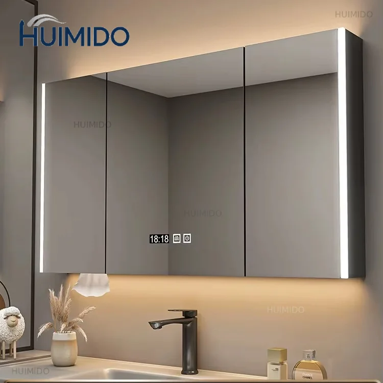 Professional LED Mirror Cabinet Intelligent Modern Design Touch Switch for Living Room Bedroom Hotel Use Stainless for Bathrooms