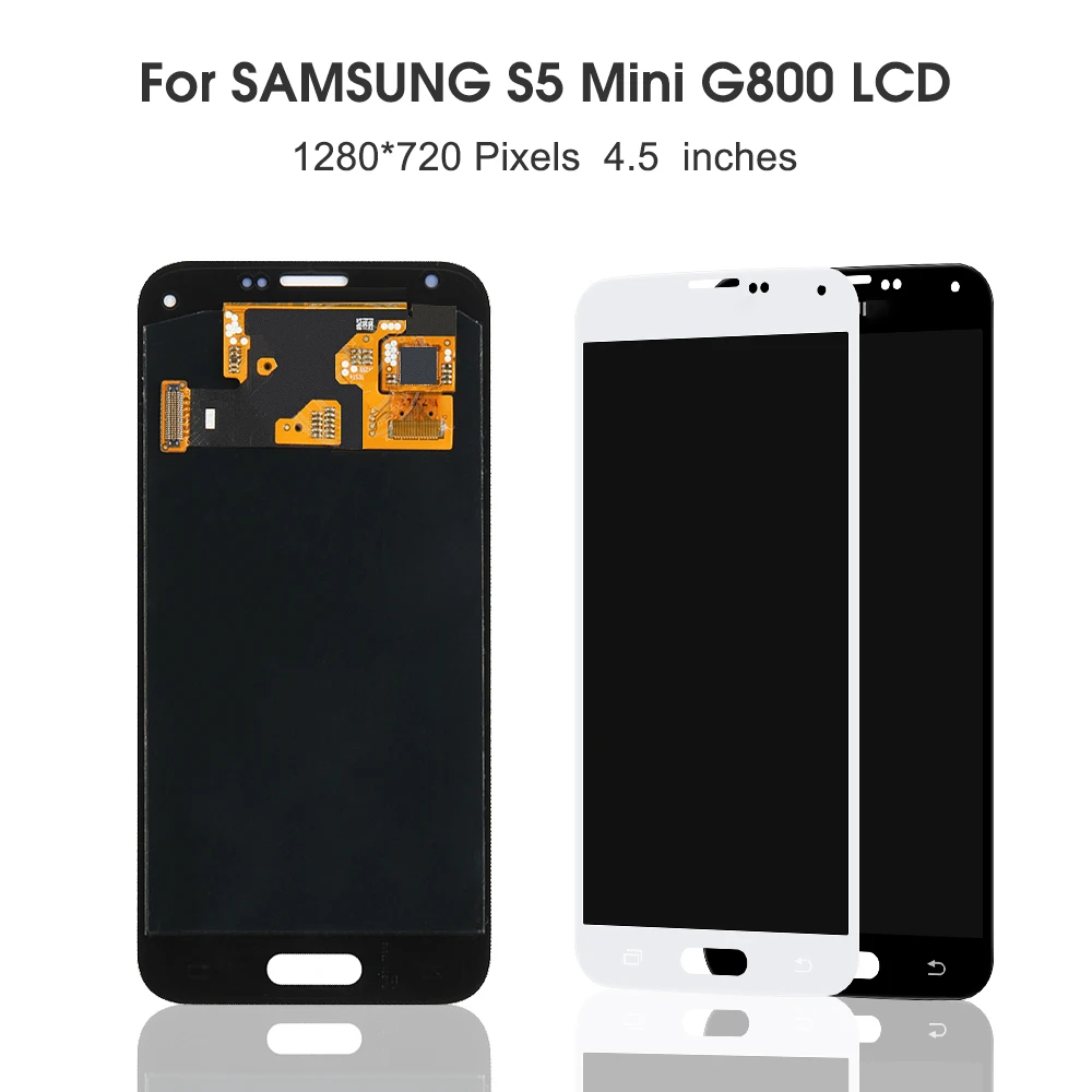 4.5\'\' AMOLED Display Screen for Samsung Galaxy S5 mini G800 G800F G800H Lcd Display Touch Screen Digitizer Assembly Parts