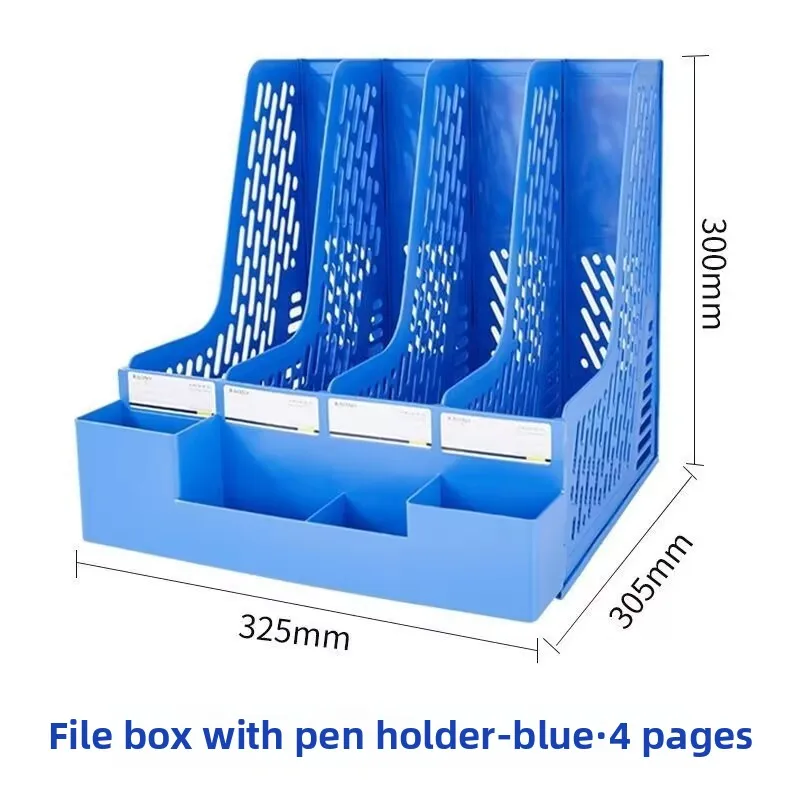 Desktop Storage Box Vertical Plastic File Box Combined File Column Quadruple Book Office File Rack