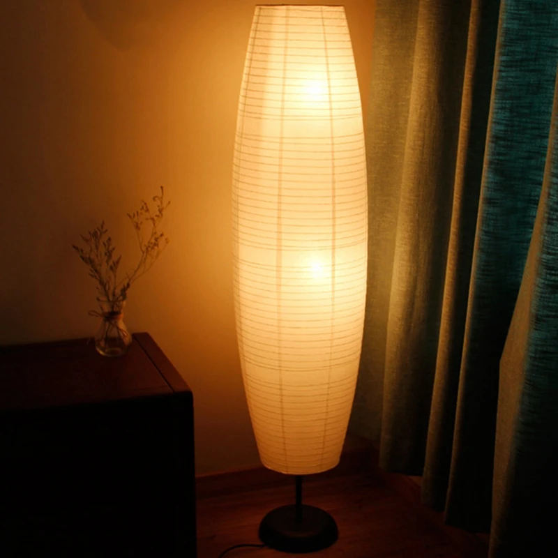 2X lampada da terra in carta di riso lampada alta creativa decorazioni per soggiorno luci speciali per supporti in carta accanto alla lampada solo paralume