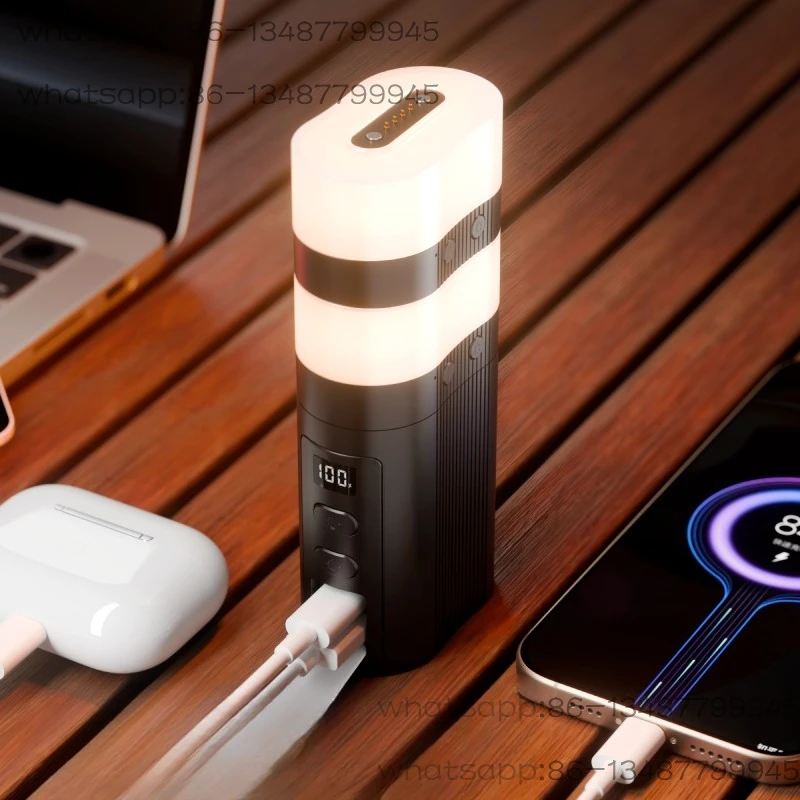 

USB-C Rechargeable LED Camping Lantern Waterproof Tent Light Power Bank ROHS Certified for Outdoor Hiking Adventures Plastic