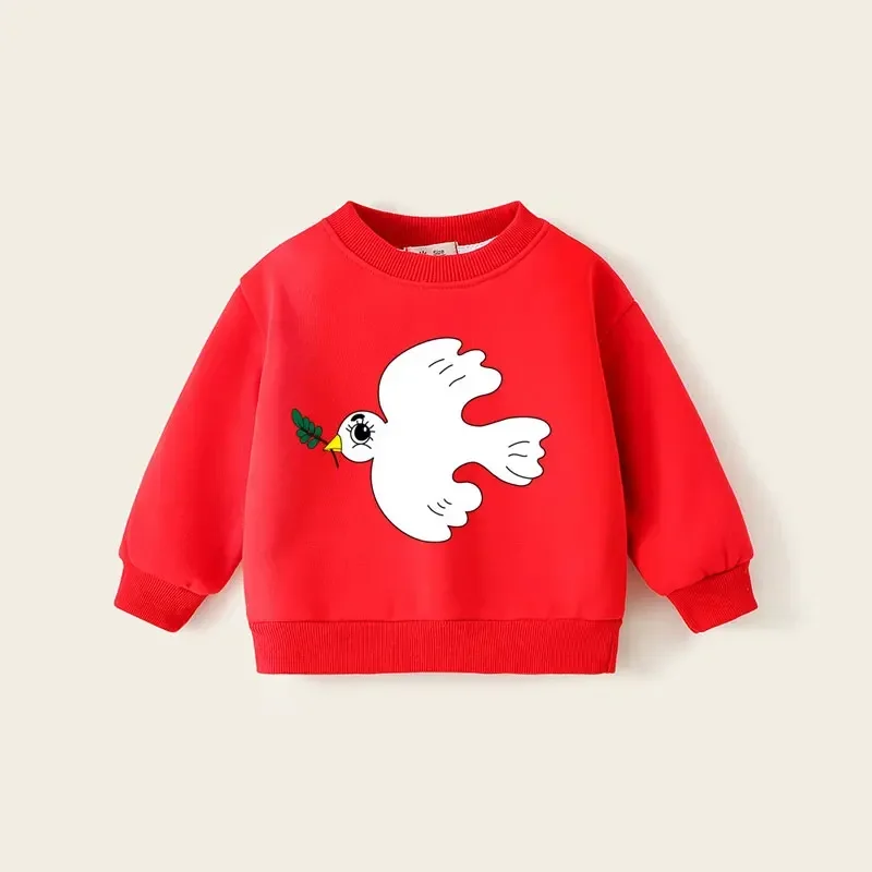 Winter Kids Sweatshirts Plus Velvet Children Pullover 2024 Warm Boy T-shirts Cartoon Girls Fleece Hoodies Baby Outerwear Clothes