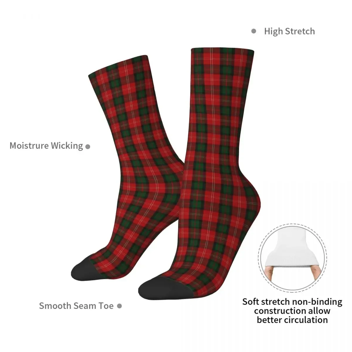 Mackintosh Clan Tartan Socks Harajuku Super Soft Stockings All Season Long Socks Accessories for Man's Woman's Birthday Present