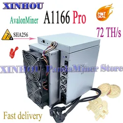 Used Avalonminer A1166 pro miner 72T 75T 78T SHA256 ASIC Avalon miner BTC mining Machine more Economic than WhatsMiner Antminer