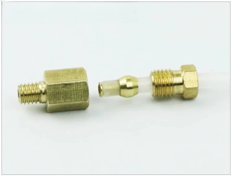 10PCS  PD internal card straight copper joint lubrication guide rail oil circuit joint M6 * 0.75 external thread M468101/8