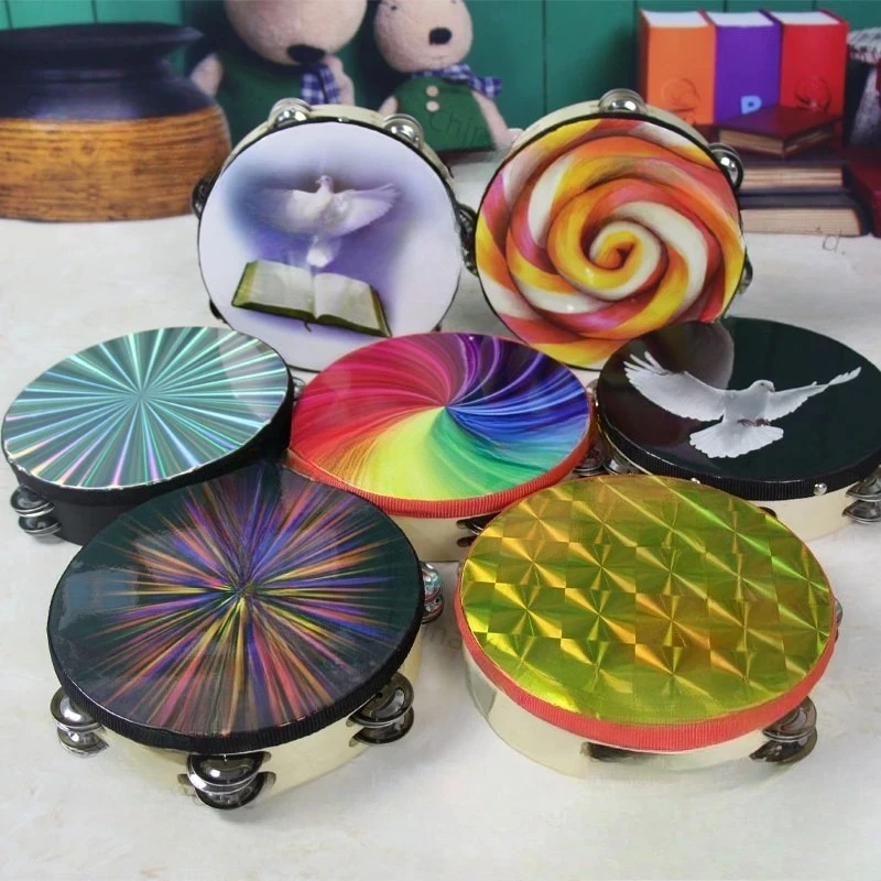 Percussion instruments, band 8-inch adult double-row  performance, dance performer, tambourine