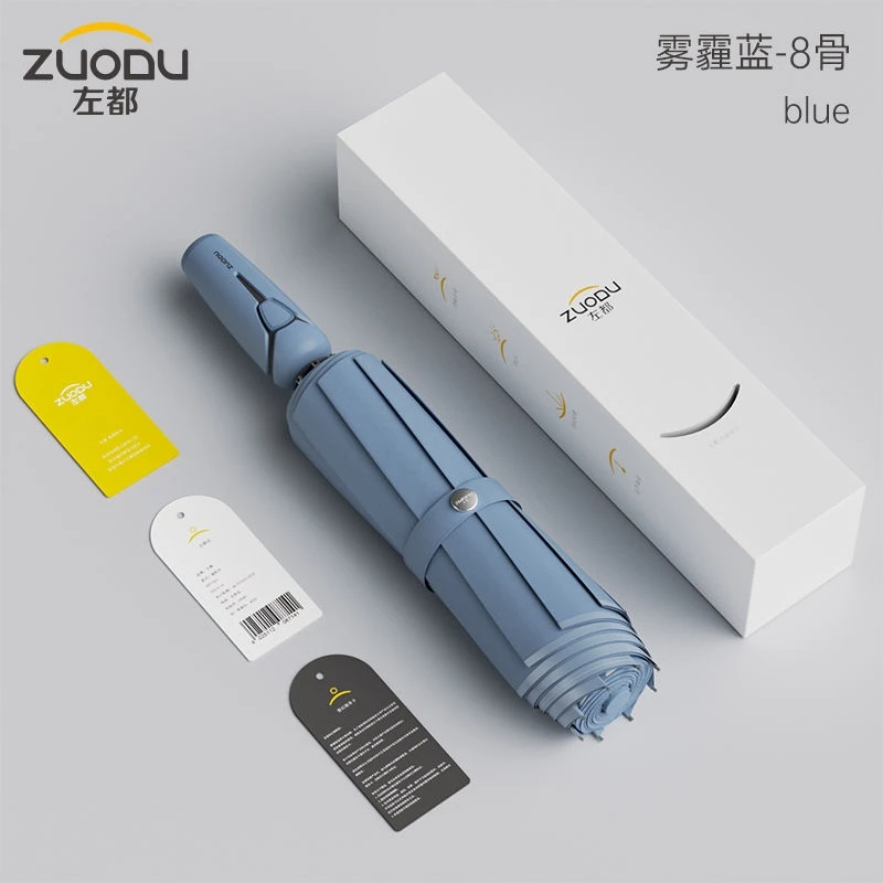 

Zuodu Fully Automatic Rain and Sun Umbrella, Reverse Folding, Thickened with 8 Ribs, Ultra-Light