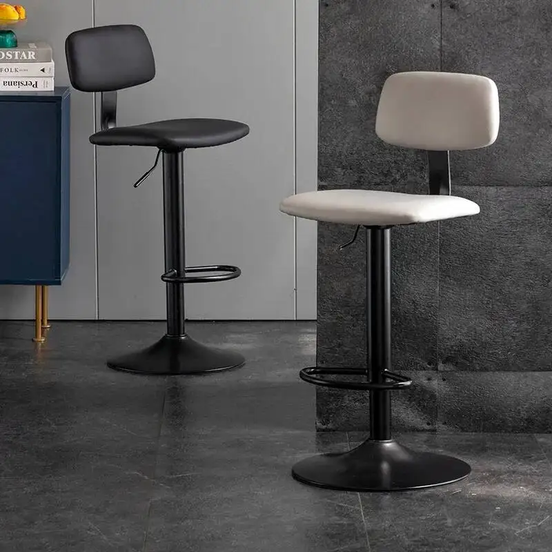 NordicLift Bar Chair Home Simple Backrest Bar Chair Front Desk Cashier Rotating High Bar Stool FurnitureFurniture