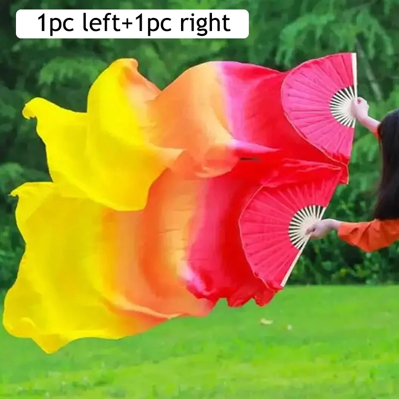 1 paar Links en Rechts 150 cm Lengte Buikdansen LED Fan Gradiëntkleur Zijde Fans Dans Accessoires Stage performance Props