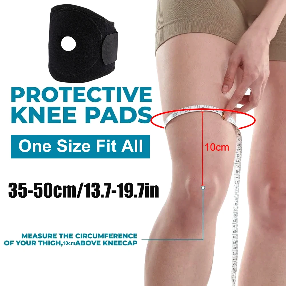 1PCS Knee Brace for Men Women,Knee Brace for Working Out, Running, Injury Recovery Adjustable Compression – Open Patella Support