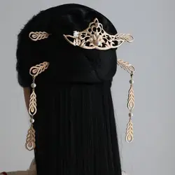 Women's Phoenix Feather Tassel Hairpin Chinese Hanfu Headwear