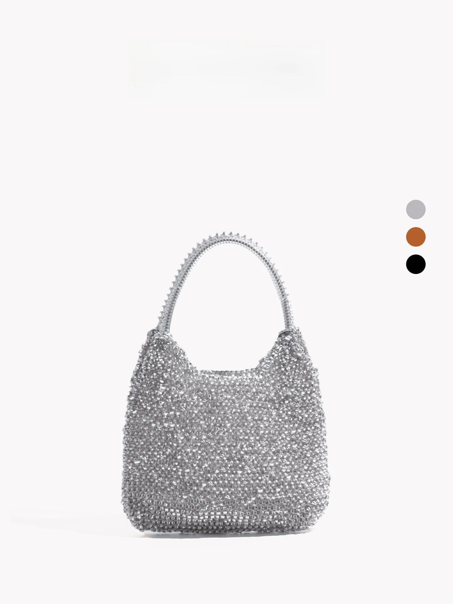 

Orange Girl Design Waterdrop Bag Luxury Silver Woven Bag Crossbody Chain Bag Soft Medium Hardness Single Shoulder Bag