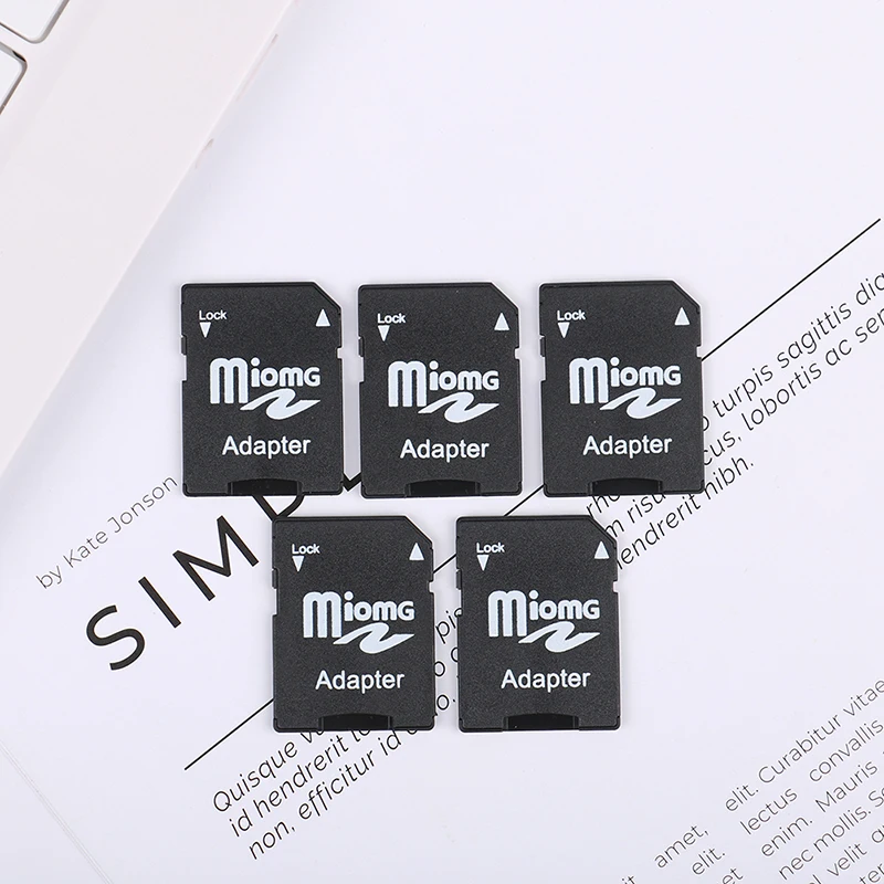 5Pcs Micro SD Trans Flash TF To SD SD HC อะแดปเตอร์เมมโมรี่การ์ด Converter สีดำ