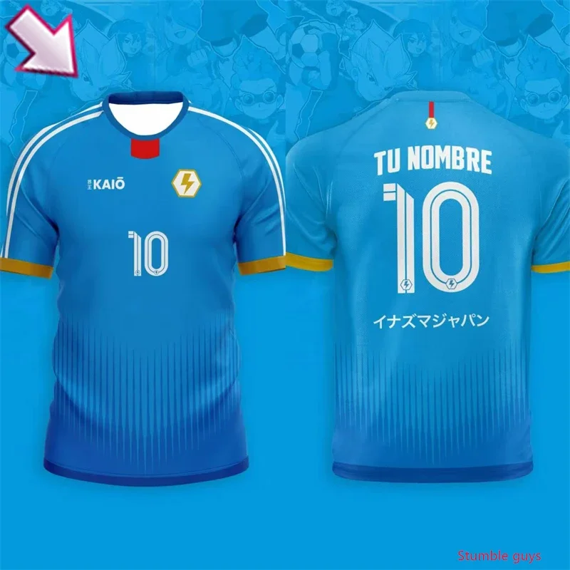 Herren Kinder Outdoor Sport T-Shirt Japanische Animation Inama Eleven Joint Sommer Kurzarm