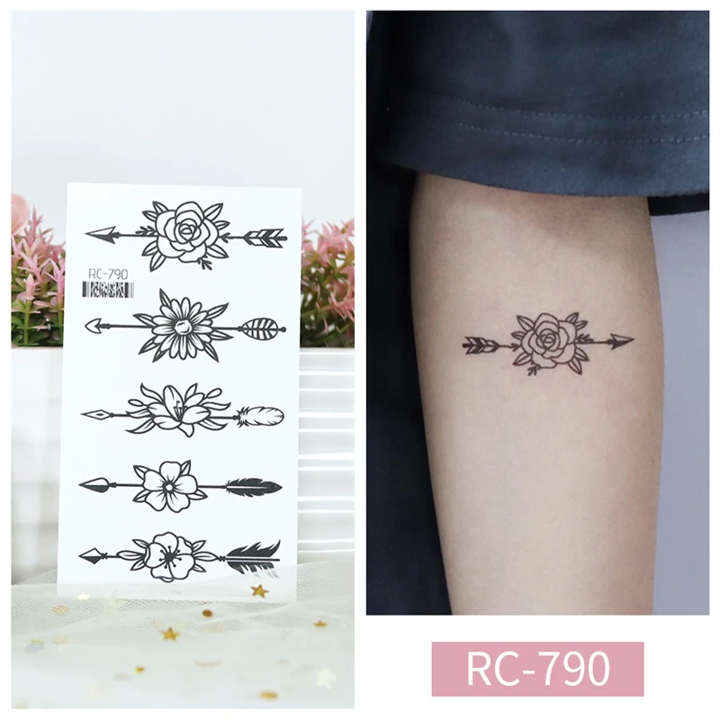 Flower Tattoo Sticker Blossom Women Body Face Arm Leg Tattoo Sticker farfalla bambini Flase Sticker per Party Waterp temporaneo