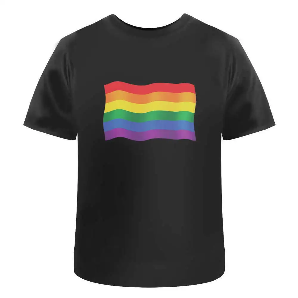 Gay Pride Flag' Cotton T-Shirts   Anime Graphic T-shirts for Men Clothing Women