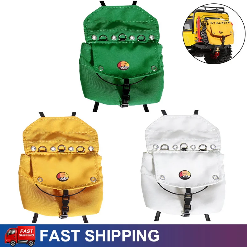 Mini Cloth Spare Tire Bag for 1/18 RC Crawler TRX4-M SCX24 MJX Land Rover - Simulation Travel Luggage Decoration Upgrade Part