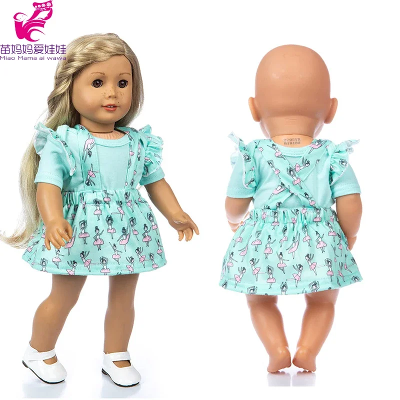 43cm Baby Doll Clothes Hoody Shirt Vest Dress 18 Inch Girl Doll Clothes Jeans Pants Set Baby Girl Birthday Gift