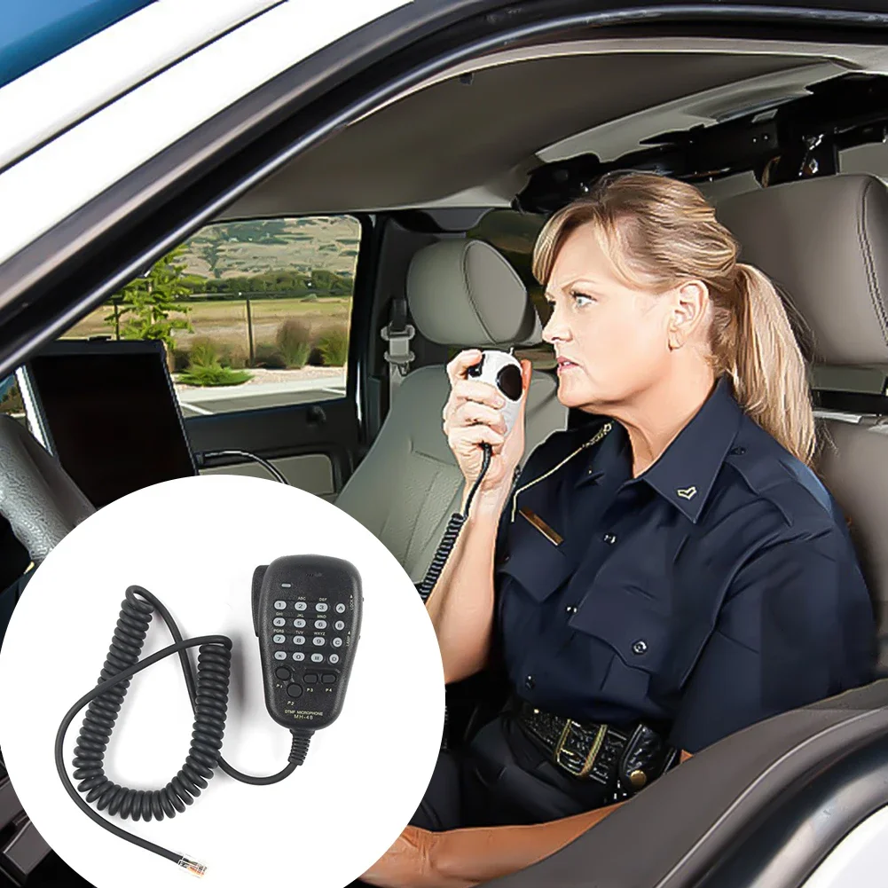 MH-48 Car Radio Mic 4 Programmable Keys 6 Pin DTMF Walkie Talkie Hand Microphone Radio Speaker Mic for Yaesu FT-8800R FT-8900R