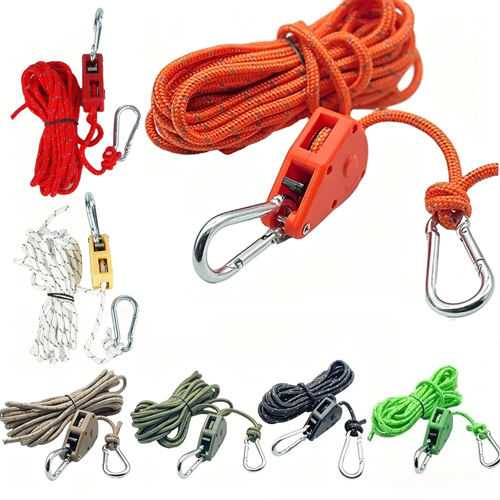 1~6Pcs Industrial Grade Heavy Duty Bungee Cords with Hooks, Outdoor Elastic Straps for Tarps, Luggage & Climbing Fixation