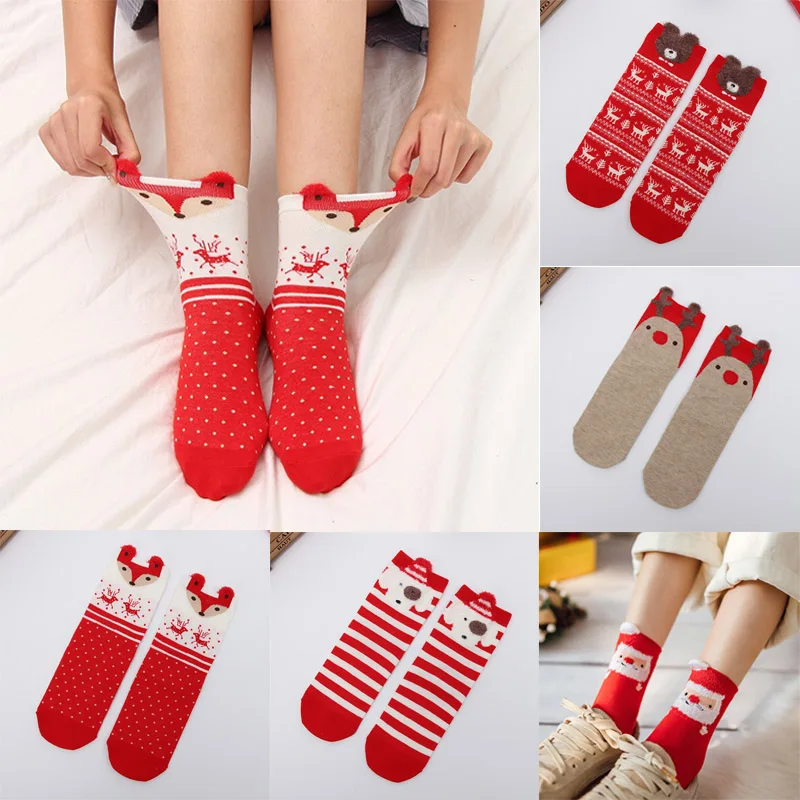 Cartoon Christmas Socks Ornaments Merry Christmas Decorations For Home Christmas Gifts Xmas Noel Navidad Happy New Year Supplies