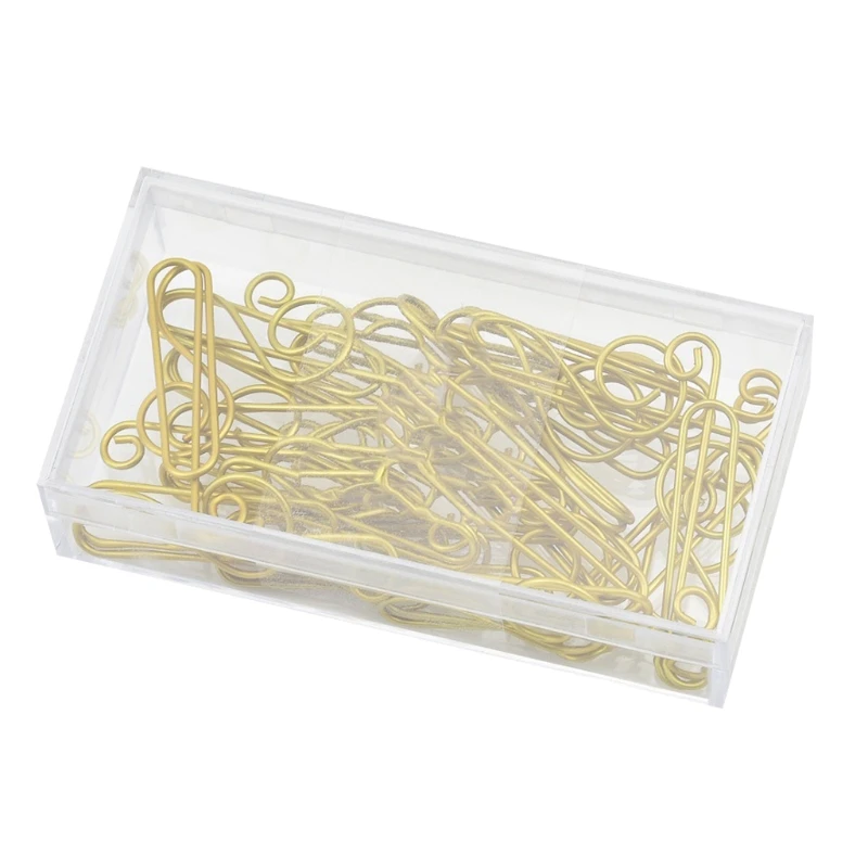 20Pcs Metal Paper Clip Set Music Notes Design Decorative with Box