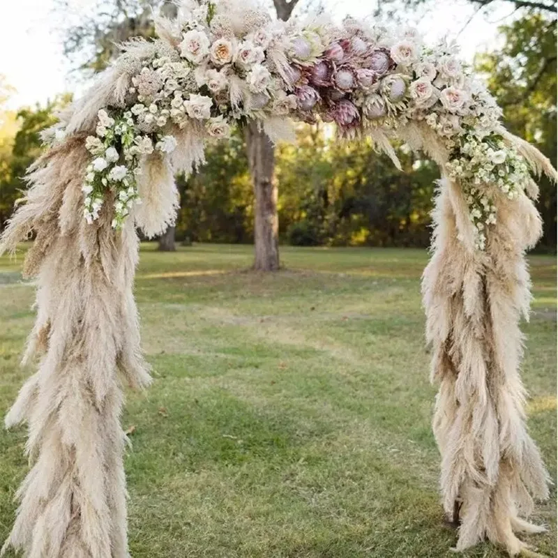 120cm Pampas Grass Large Tall Fluffy Pampas Dried Flowers Boho Decor Planta for Vase Home Wedding Decor Flower Arrangement