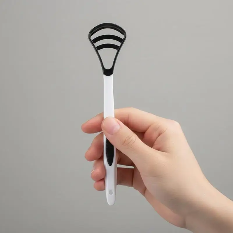 1PCS Ergonomic Silicone Tongue Scraper for Oral Health Easy to Use in Morning Care Routines