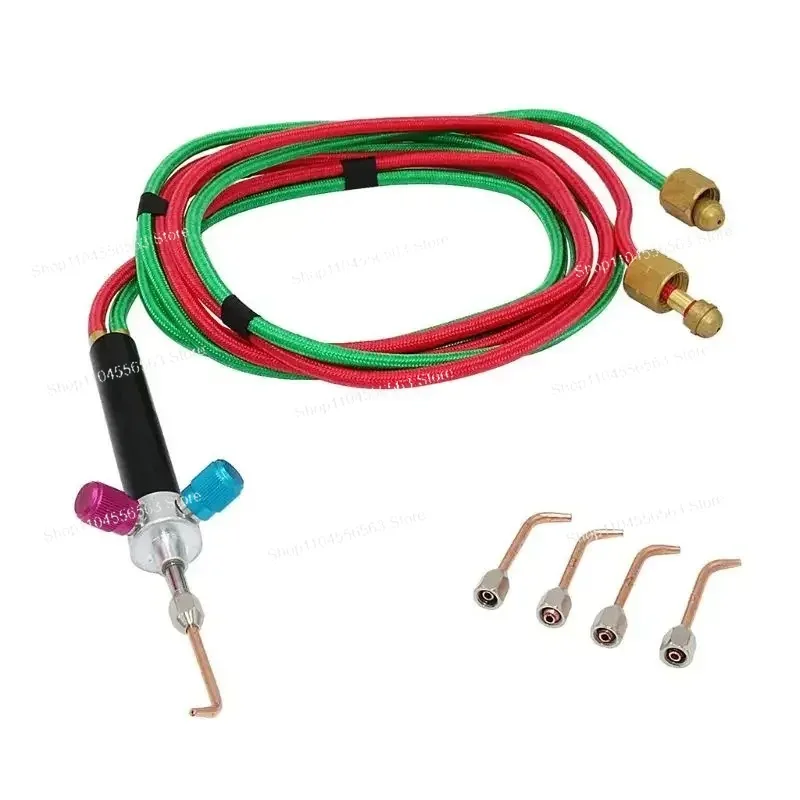 Portable Oxygen Acetylene Torch Kit Mini Gas Welding Soldering Brazing Set with 5 Tips for Jewelry Hobby
