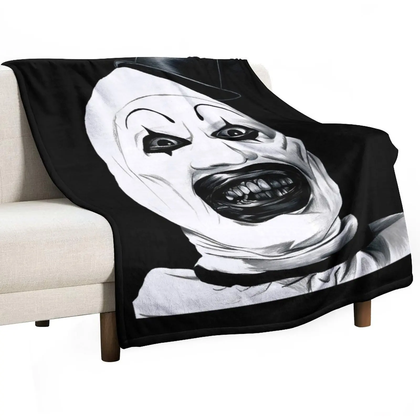 

Art The Clown Terrifier Classic Throw Blanket Kid'S Blankets For Baby Furrys Polar Blankets