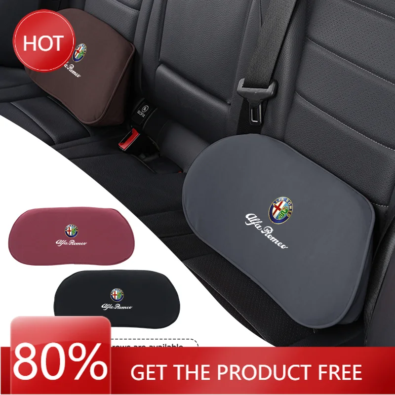 Hub Caps Car Headrest Lumbar Support Breathable Relieves Driving Fatigue For Alfa Romeo 159 Giulietta 156 147 Giulia Mito GT Ste
