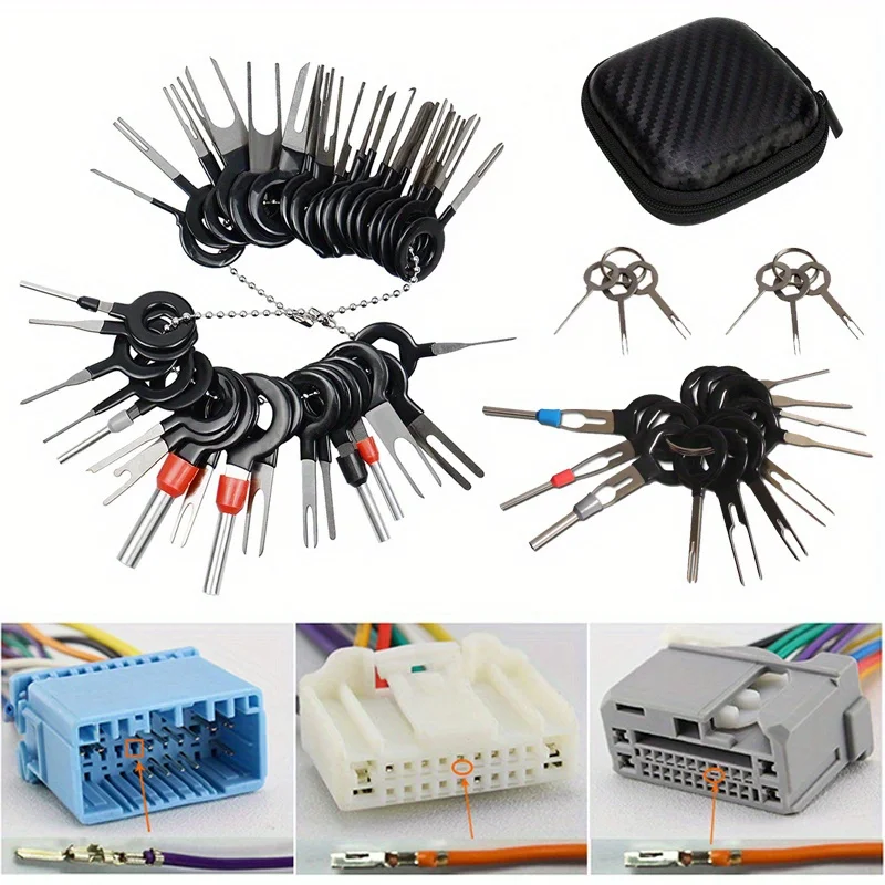 11/18pcs Car Terminal Removal Repair Tools Electrical Wiring Crimp Connector Pin Extractor Kit Keys Automotive Plug Pullers