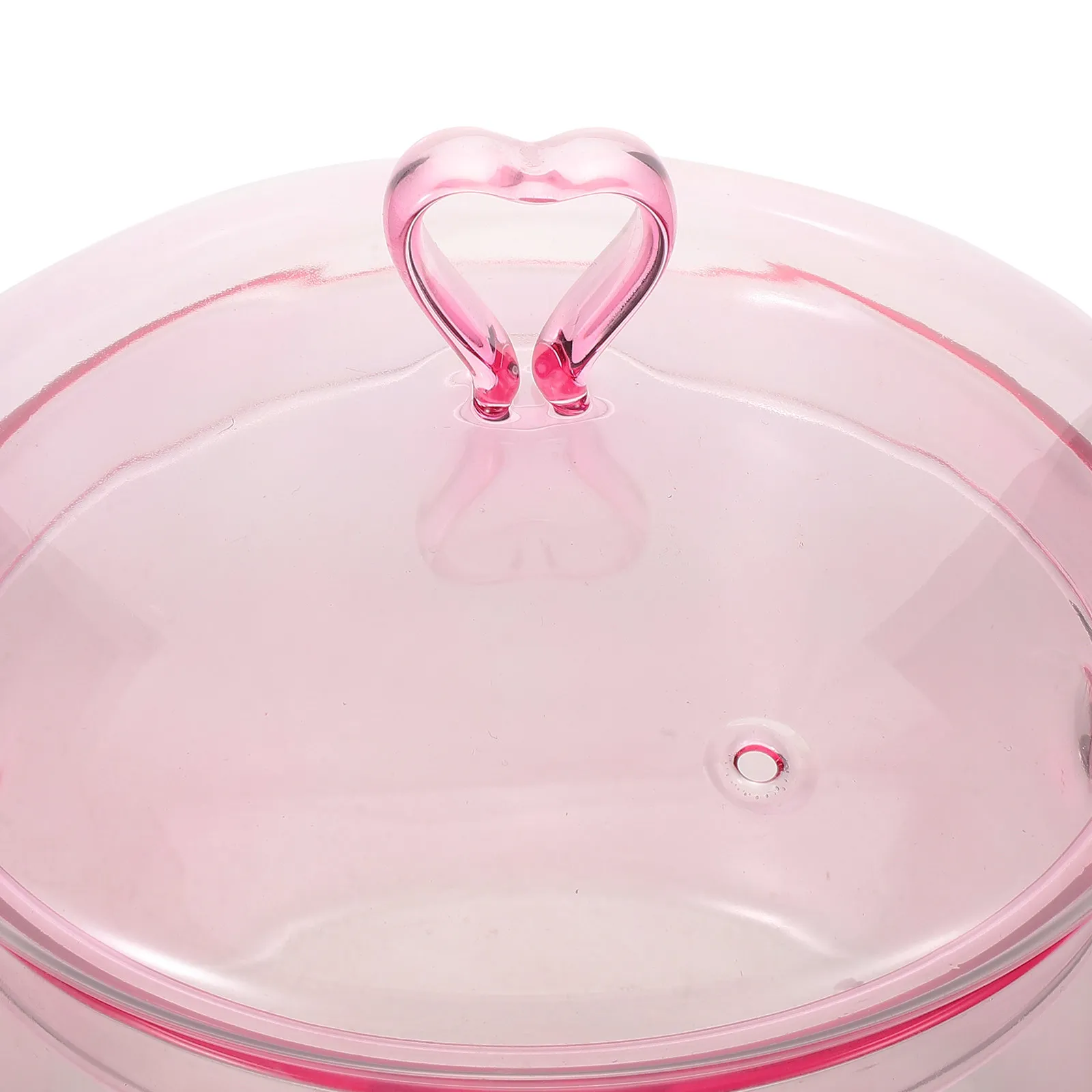 1900Ml Pink Heart-Shaped Borosilicate Glass Cooking Pot with Lid Double Handles Clear Stovetop Simmer Pot for Soup Stew Pasta