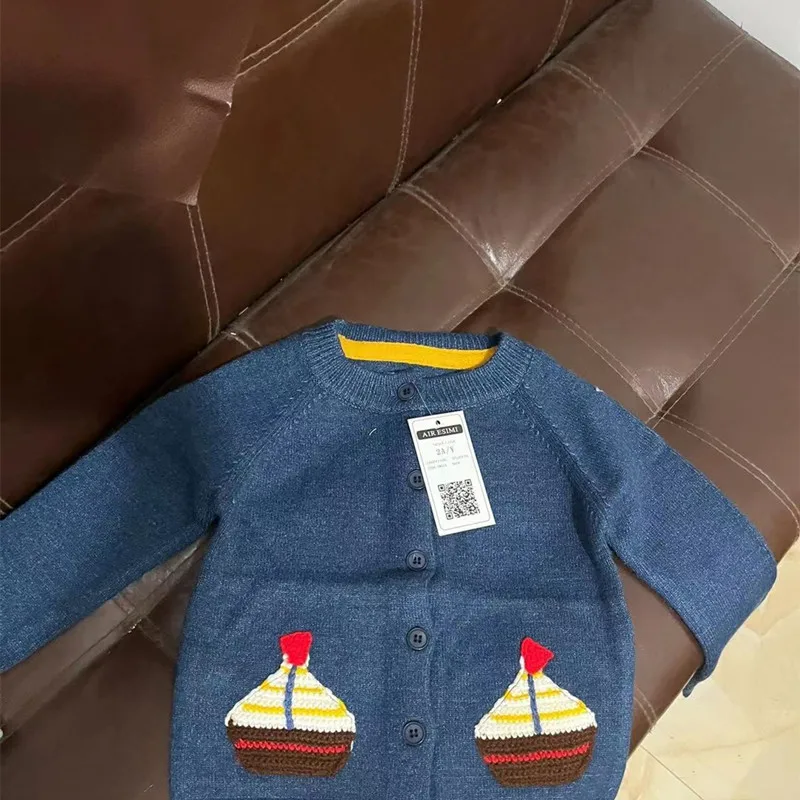Baby Boys Girls Sweaters 2026 New Spring Cashmere Toddler Knitted Warm Cardigan Coat For Children's 2-5 Years Wear