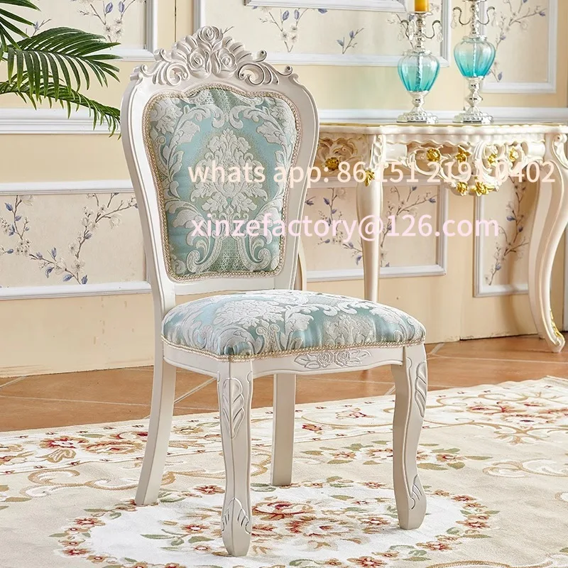 

Customizable Pastoral Solid Wood Fabric Dressing Table