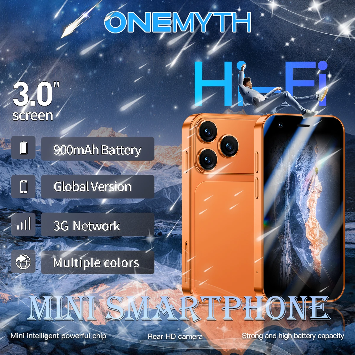 

3G Mini Phone 2GB+16GB Google Play 900mAh Long Battery Life Portable Card Backup Phone