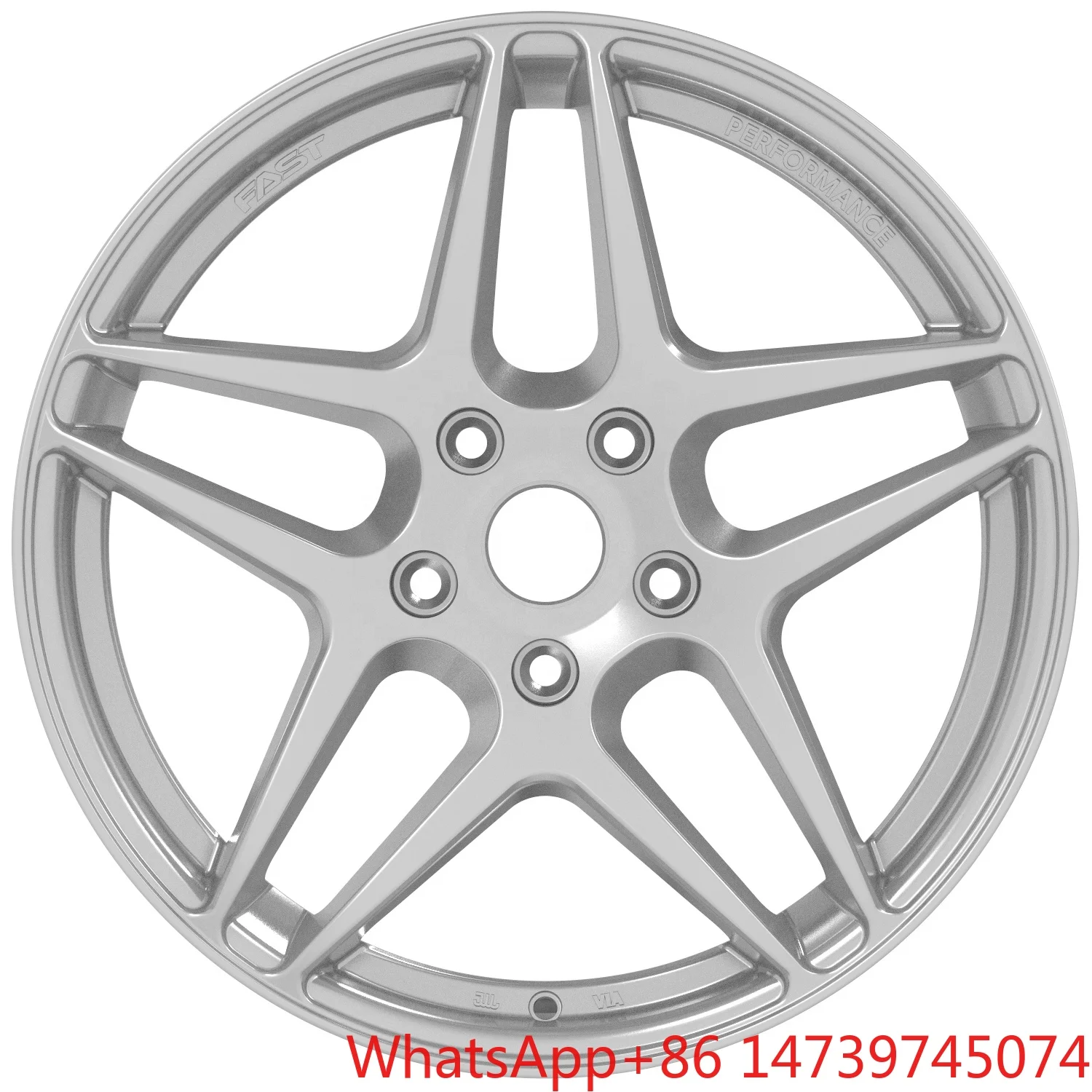 18x8.0J 5 Hole Flow Forming Aluminum Alloy Car Rims, PCD 100‑120mm ET40‑45mm Universal Passenger Car Wheels
