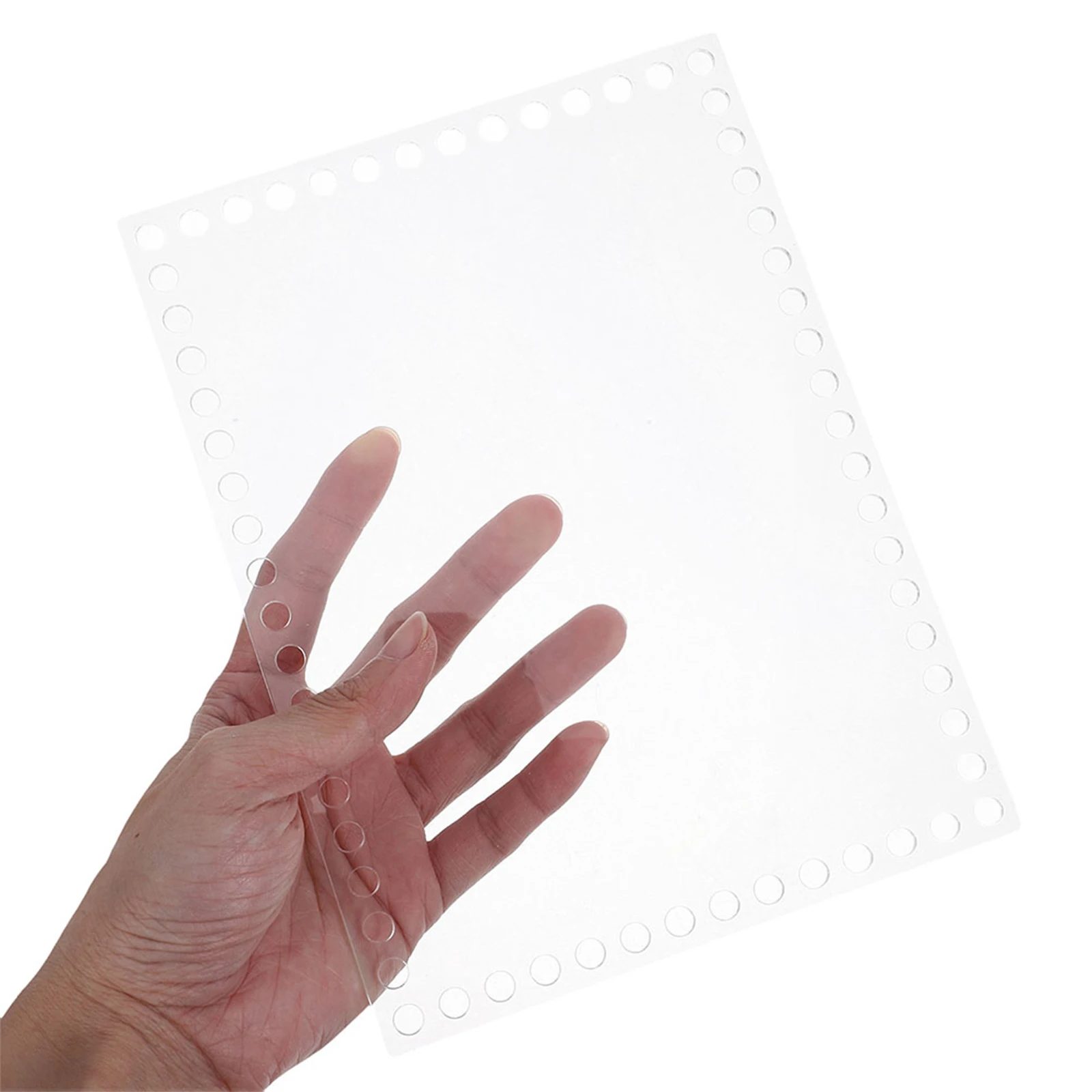 

8Pcs Acrylic Transparent Crochet Bag Bottom Bases Rectangle Weaving Boards DIY Bag Bottom Shaper Pads Unfinished Handcraft