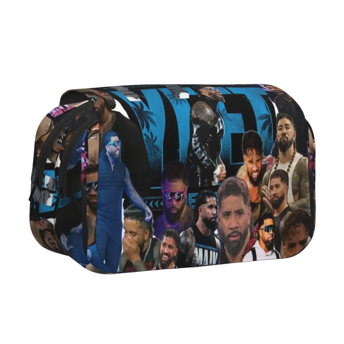 Jey Uso Yeet Wrestling Wrestler Pencil Cases Pen Holder Hard Shell Large Capacity Pen Box Pencil Bag for Boys Girls Gifts