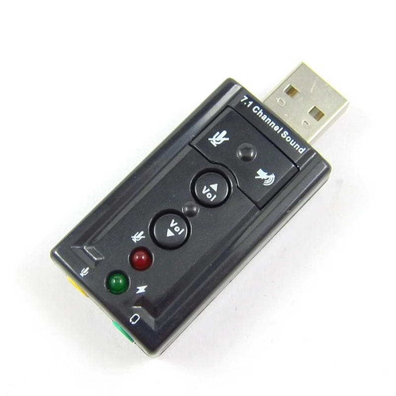 Adattatore audio stereo USB 7.1 Scheda audio esterna per Windows XP/2000/Vista/7 Adattatore audio USB 3D per PC e laptop