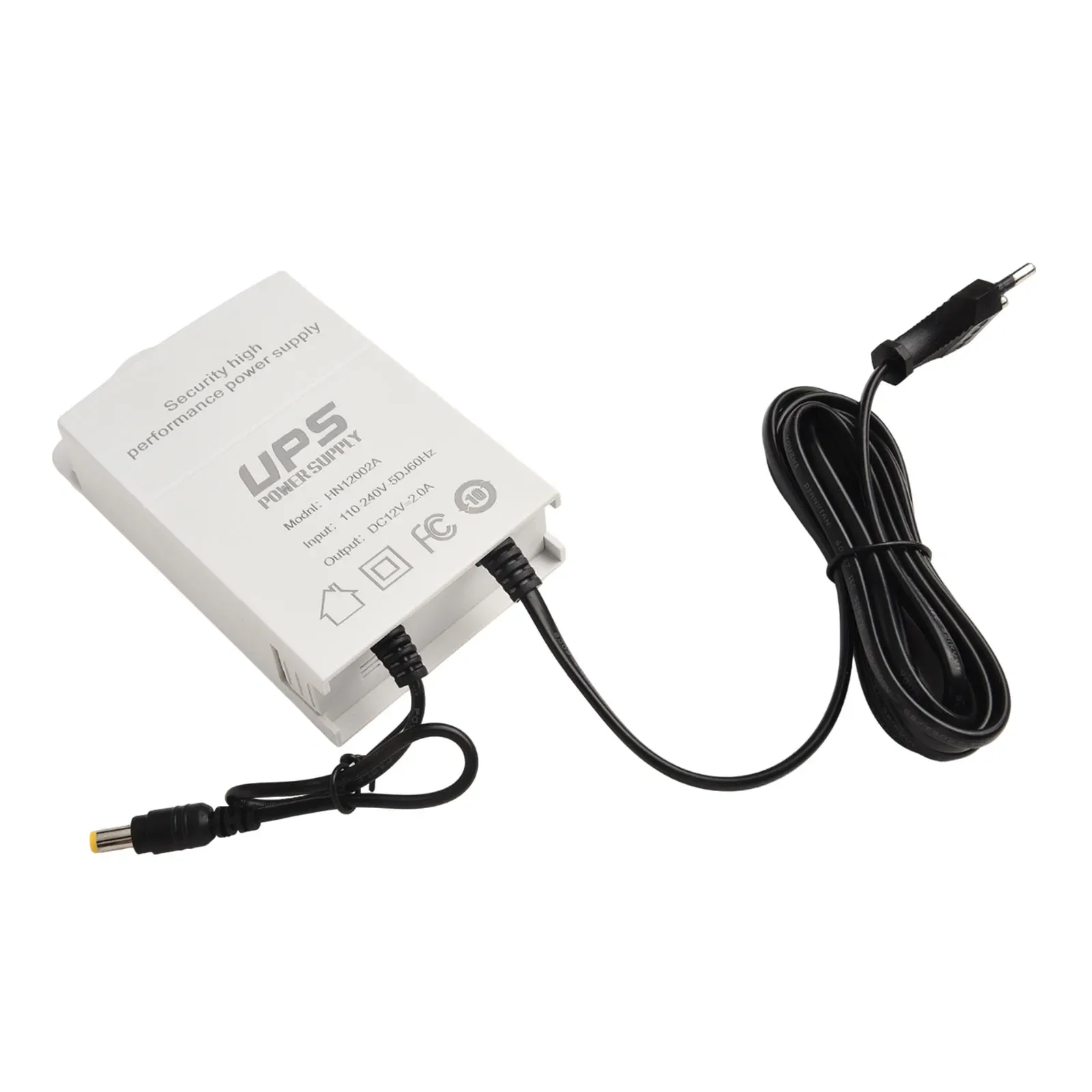 Uninterruptible Power Supply DC 12V-2A Power Adapter UPS Battery Back up Power Supply EU-plug AC110-240V 50/60HZ 1800mah