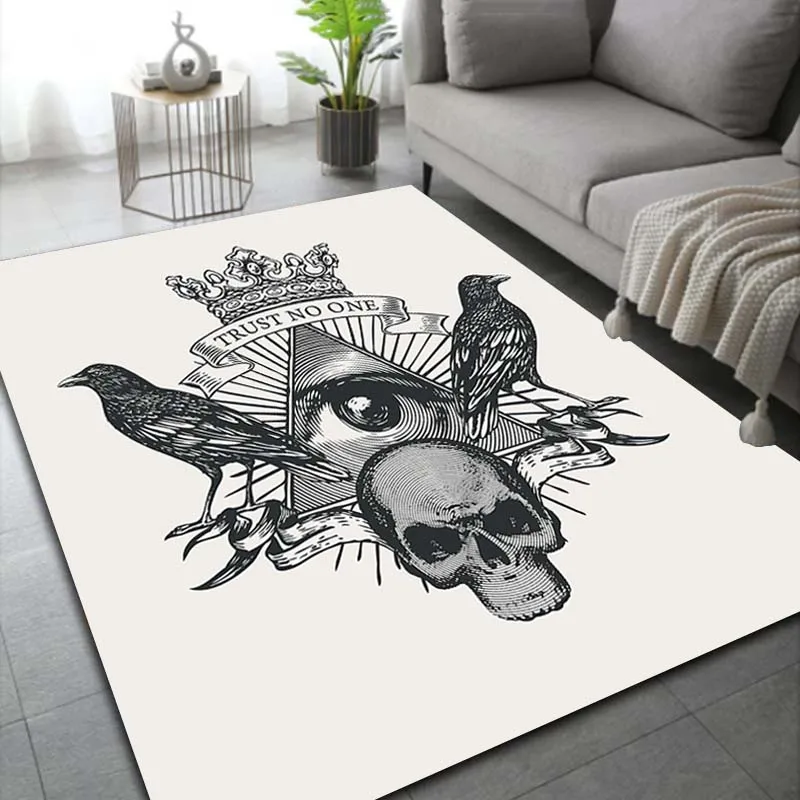 LARGE SIZE The Illuminati Eyes Symbol Carpet Rug for Living Room Bedroom Witch skull Astrology Zodiac Floor Mat Home Decor Gift