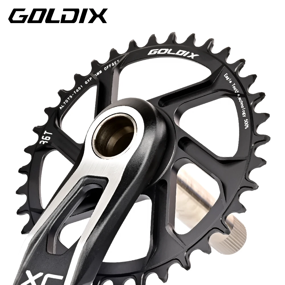 Godx-自転車チェーンリング、幅の狭いチェーンホイール、sram 3ボルトシングルディスク用ボトムセットクラウン、30 t、32 t、34 t、36 t、38t