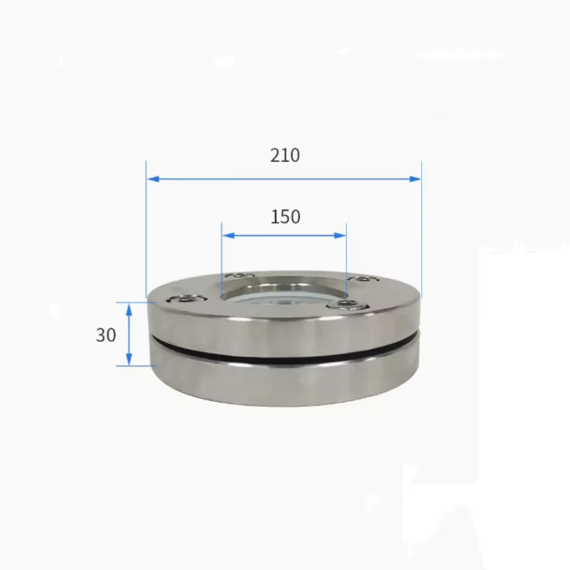 304 Stainless Steel Sight Glass Flange Glass Window Slight Cup Sanitary Pipe Observation Port DN150