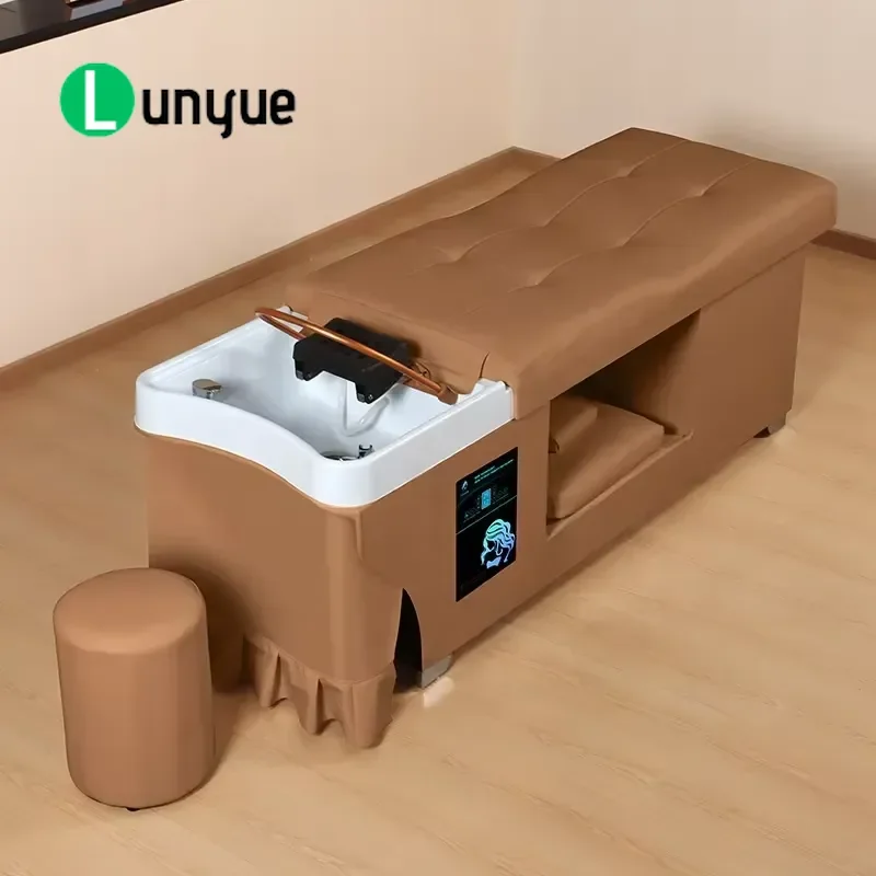 Modern Reclining Thai Shampoo Bed Water Circulation Head Physiotherapy Chair for Beauty Spa Hair Massage Table