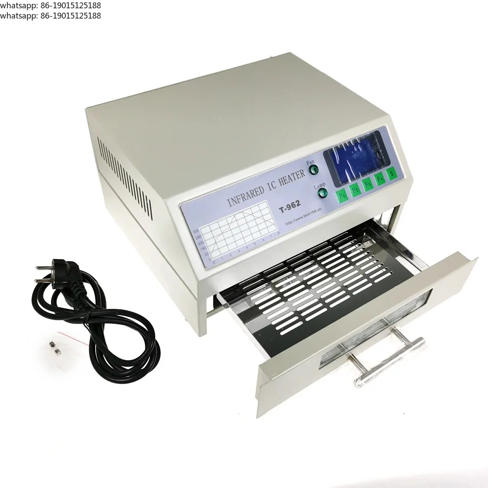 T-962 desktop infrared reflux furnace IC heater welding machine 800W 180x235mm t962 for processing